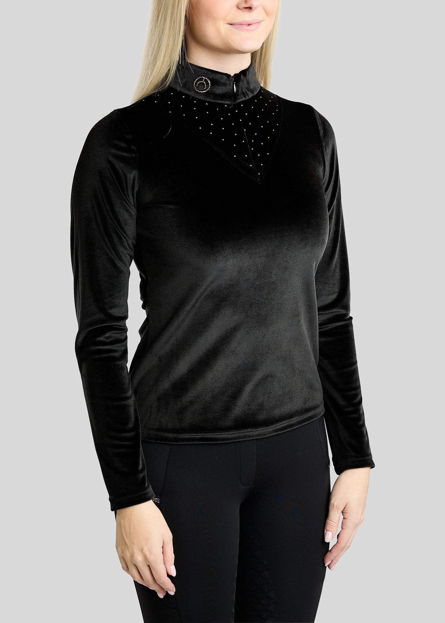MoValeria polo Velvet - Negro