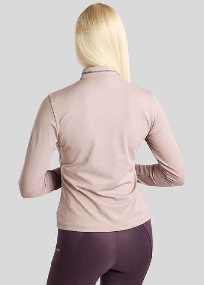 MoMaisy polo manga larga con detalles Gun Metal - Pearl Grey