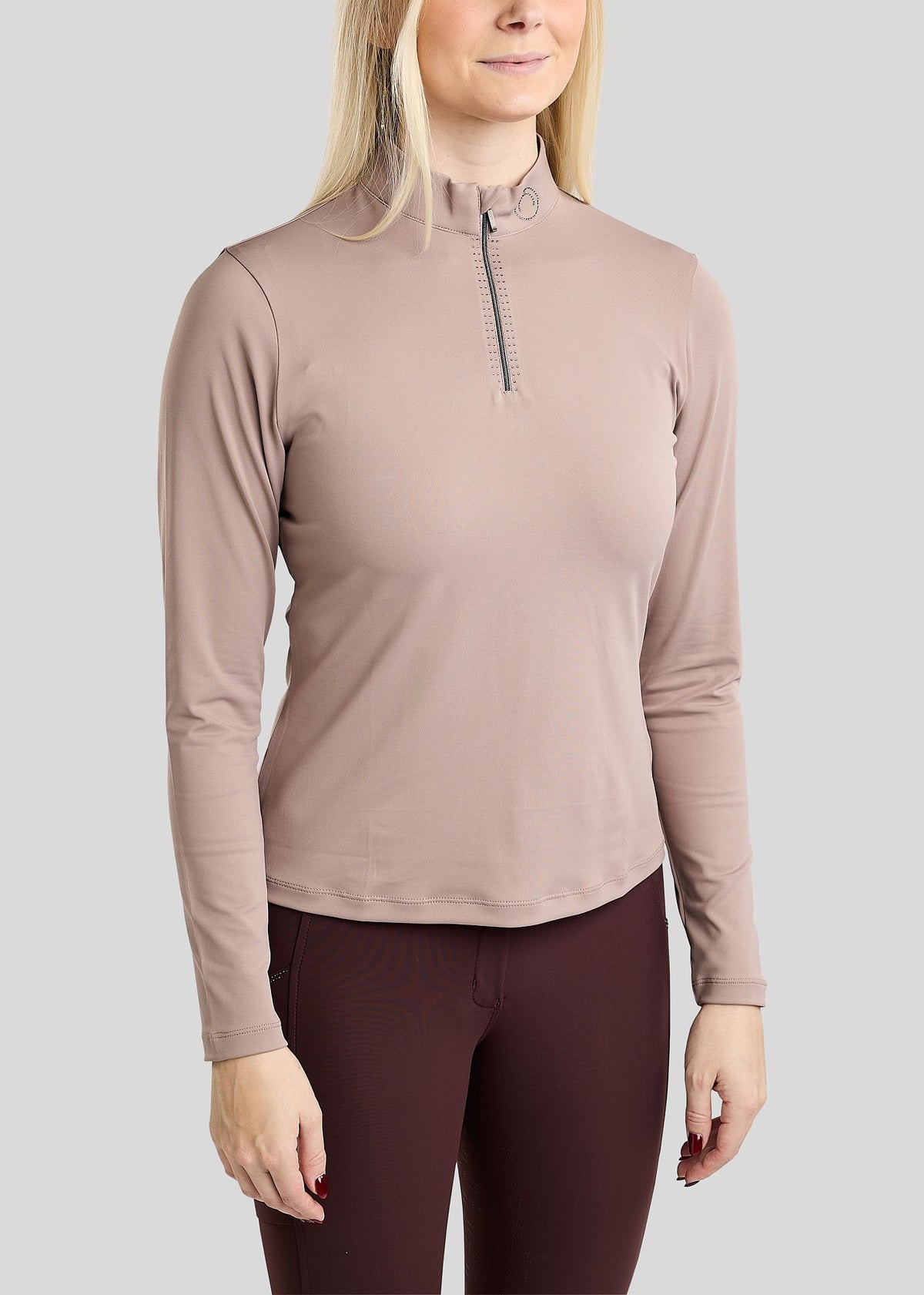 MoMaddy polo manga larga detalles Gun Metal - Pearl Grey