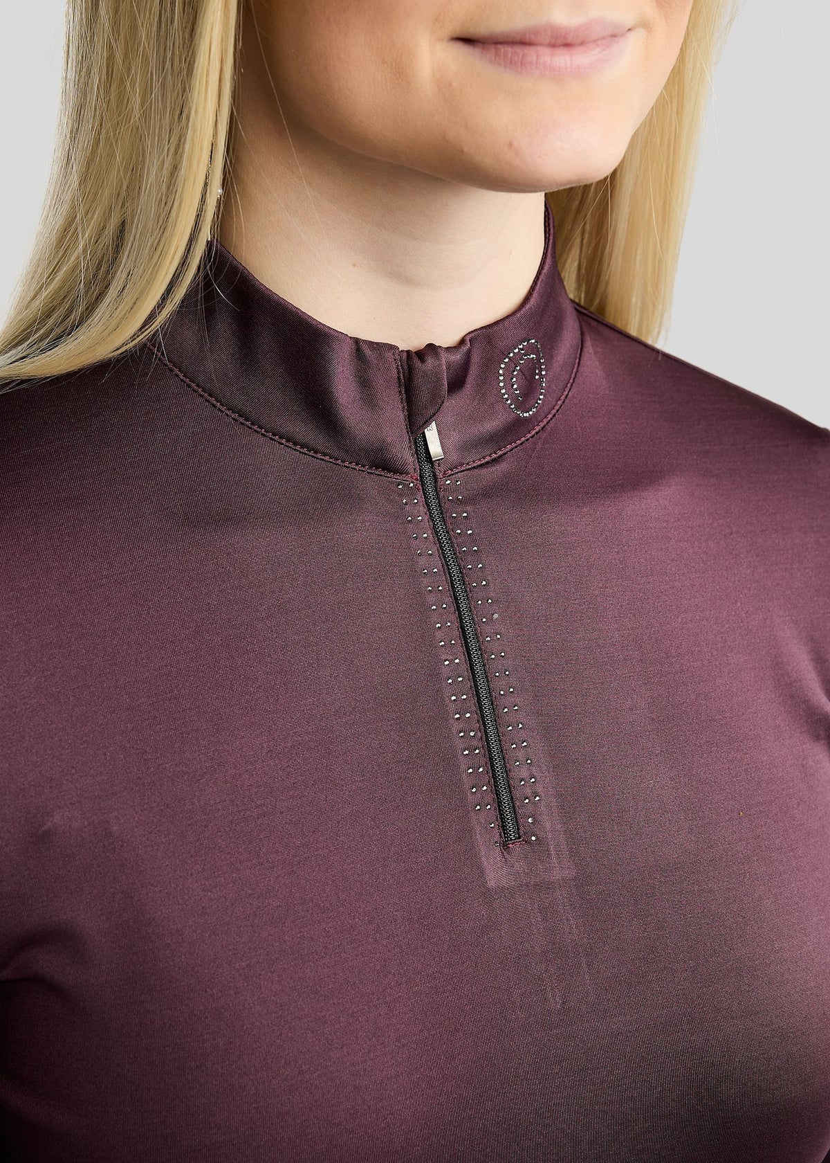 MoMaddy polo manga larga detalles Gun Metal - Fig