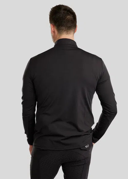 MoEric Polo de manga larga con cremallera - Negro