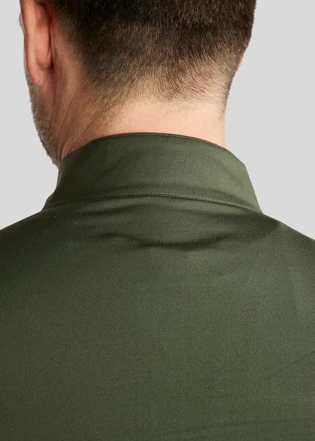 MoEric Polo de manga larga con cremallera - Olive