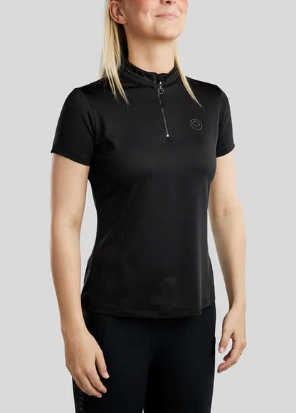 Junior MoBlair polo con Gun Metal Crystals - Negro