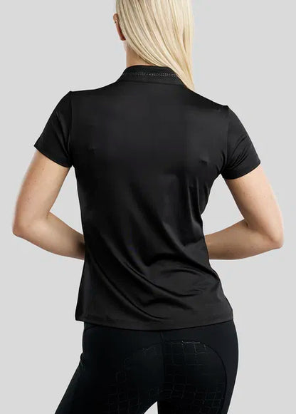 Junior MoBlair polo con Gun Metal Crystals - Negro