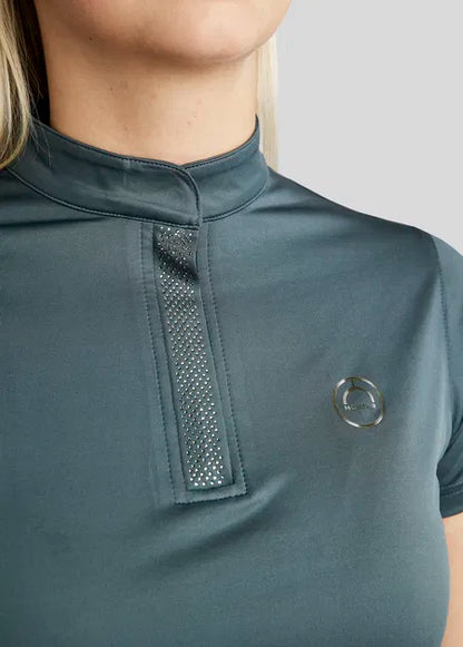 Junior MoBriella Shortsleeved Trainingsshirt With Gun Metal Crystal Dark Slate