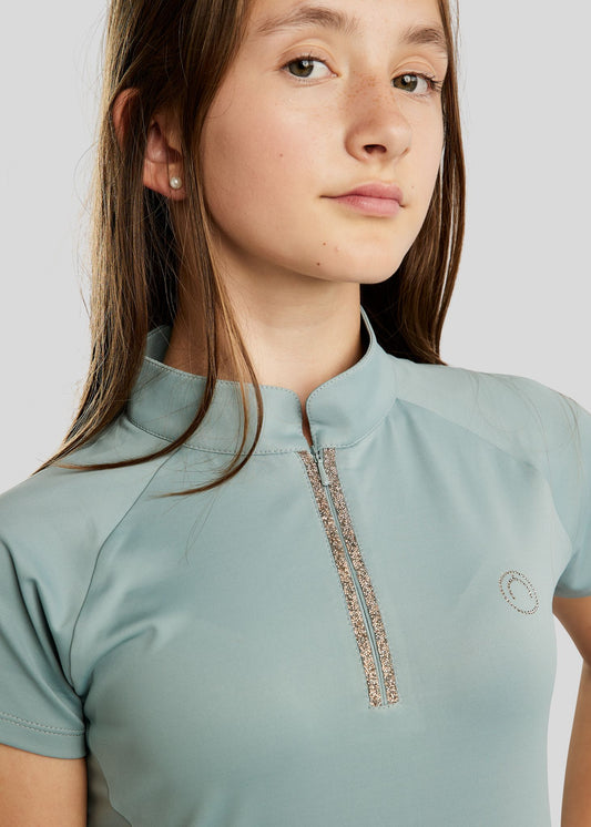 MoLila Junior polo con detalles Champagne Crystal Tape - Turin