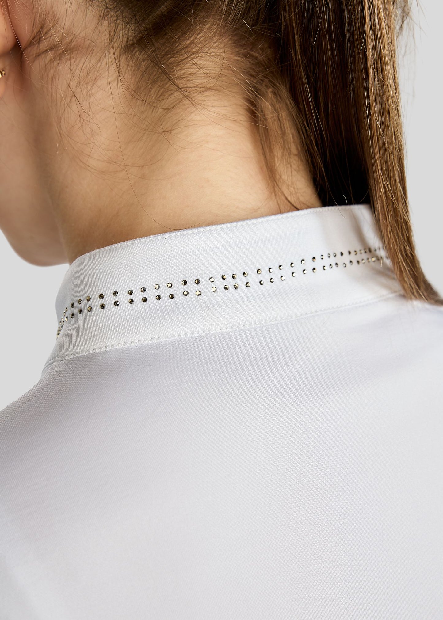 MoEverline Junior Polo Golden Quarz manga larga - Blanco