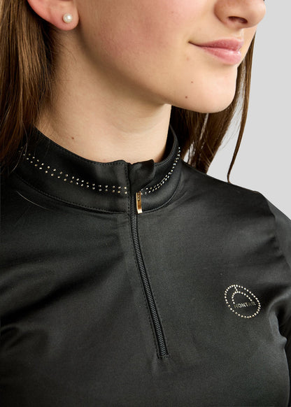 MoEverline Junior Polo manga larga - Negro