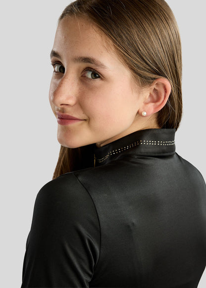 MoEverline Junior Polo manga larga - Negro
