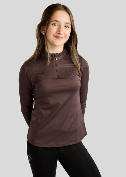 MoEverline Junior Polo manga larga - Black Peony