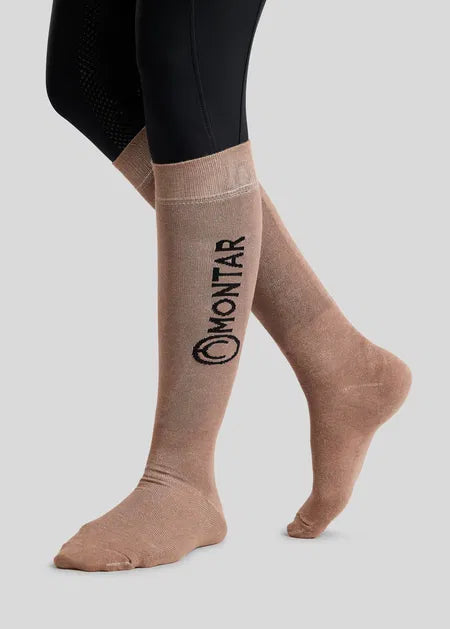 Dusty Rose calcetines bambu con logo