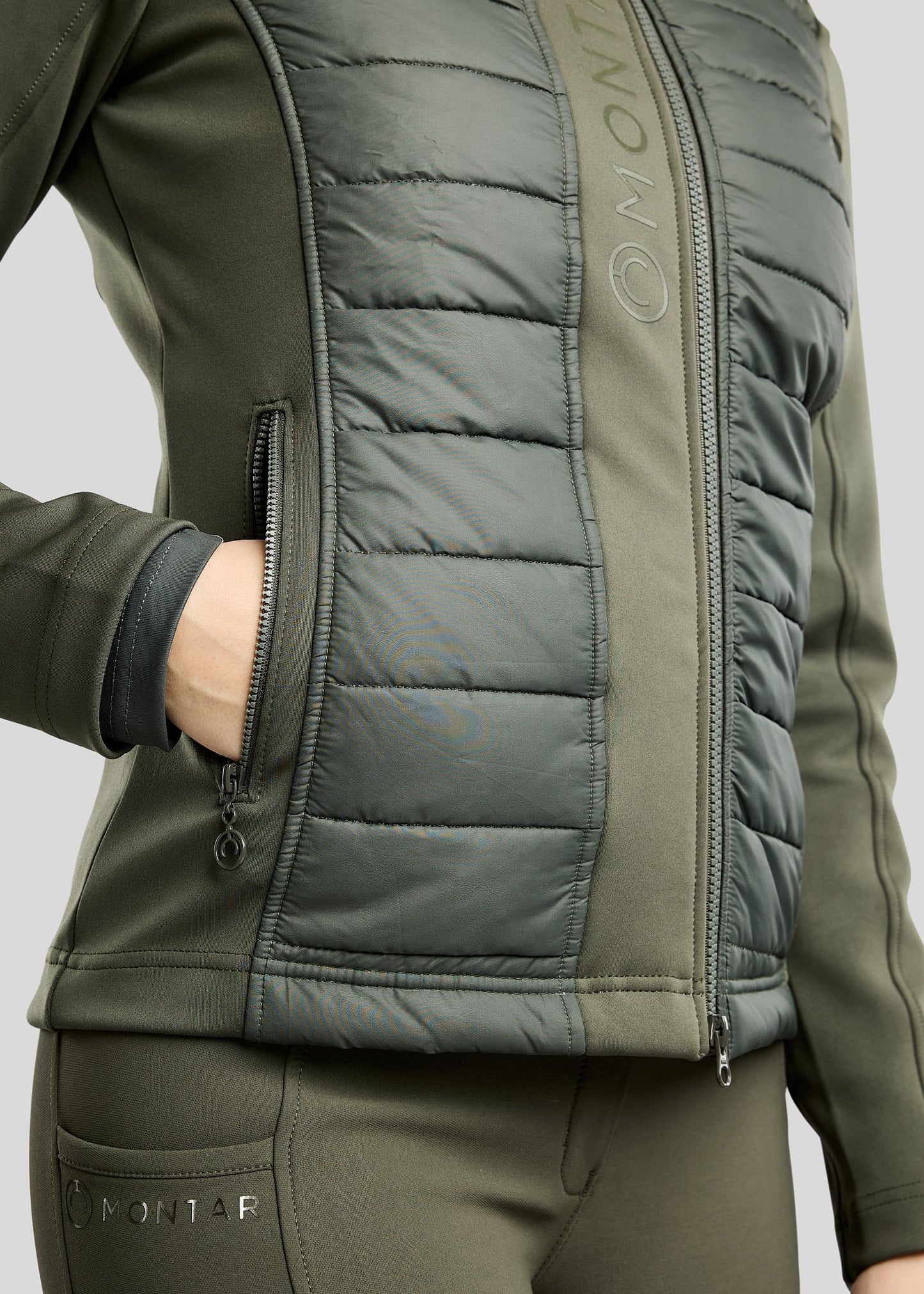 Emma chaqueta Hybrid - Forest Green