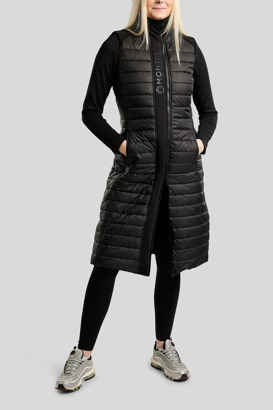 Emma Hybrid Long chaqueta larga - Negro