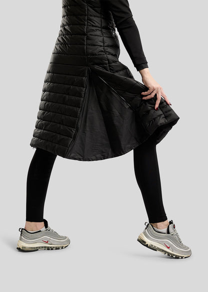 Emma Hybrid Long chaqueta larga - Negro