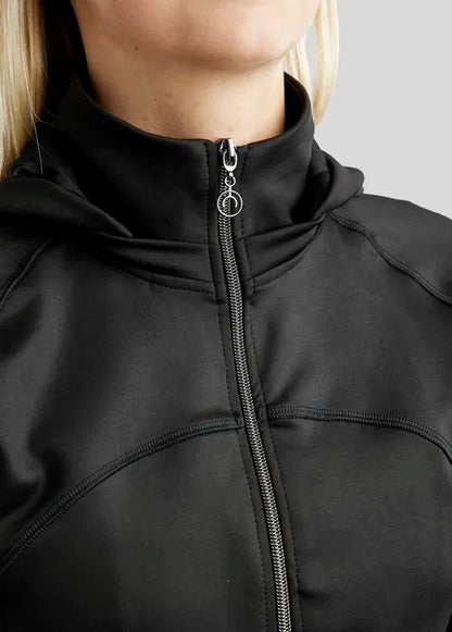 Junior MoBlair Softshell chaqueta Gun Metal Crystal Logo - Negro
