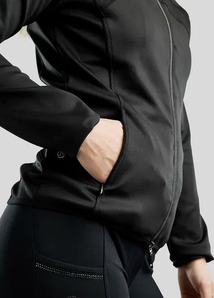 Junior MoBlair Softshell chaqueta Gun Metal Crystal Logo - Negro