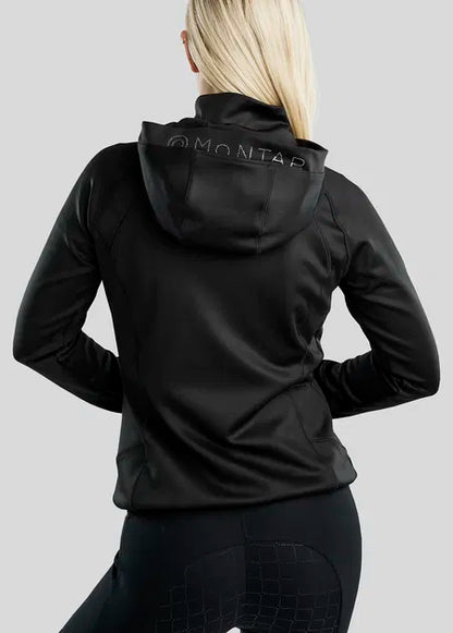 Junior MoBlair Softshell chaqueta Gun Metal Crystal Logo - Negro
