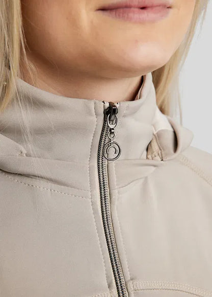 MoBlair Chaqueta Softshell Gun Metal Crystals Logo - Light Silver Grey
