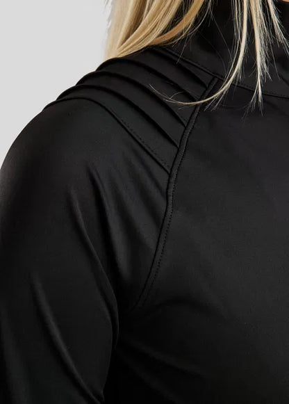 MoZira REFINED chaqueta con Pintucks y Gun Metal Crystals - Negro