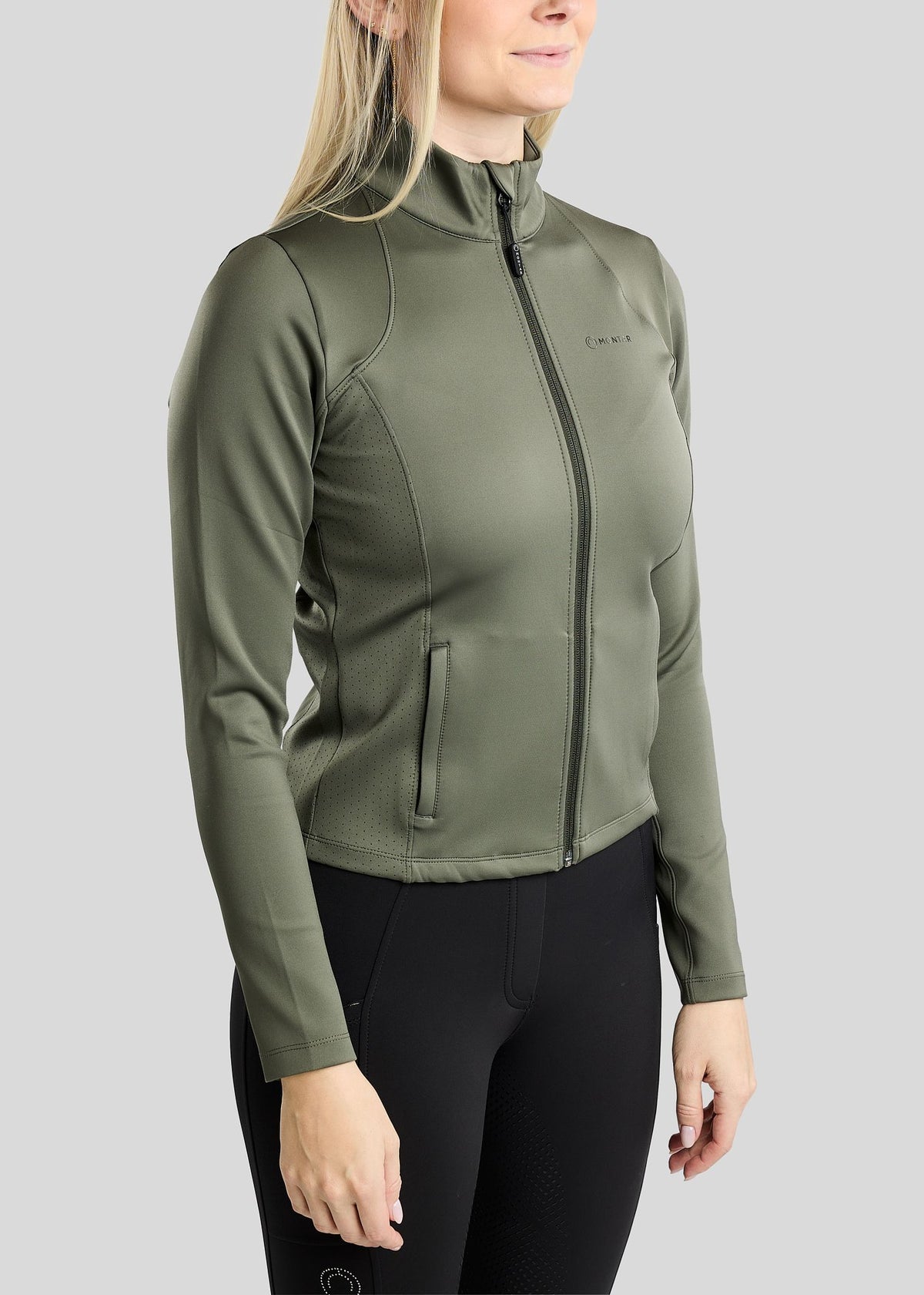 MoZida Chaqueta REFINED con Gun Metal Crystals - Forest Green