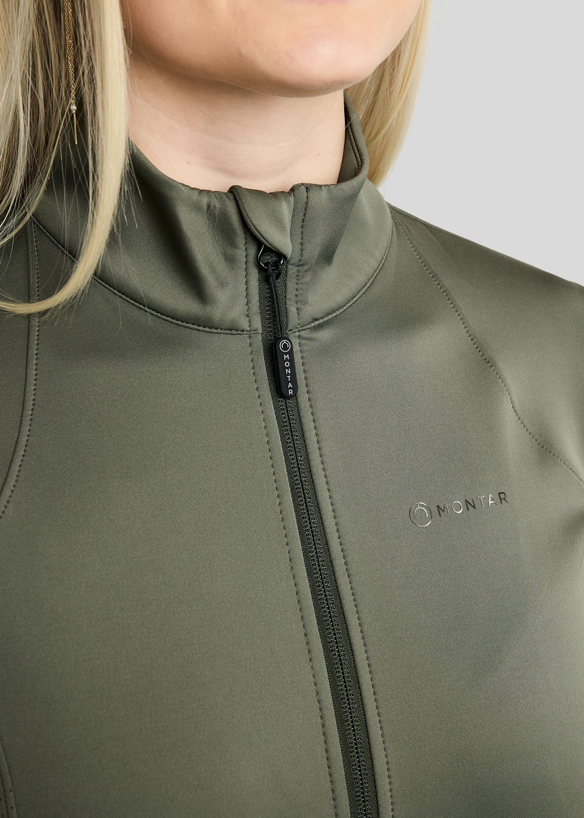 MoZida Chaqueta REFINED con Gun Metal Crystals - Forest Green