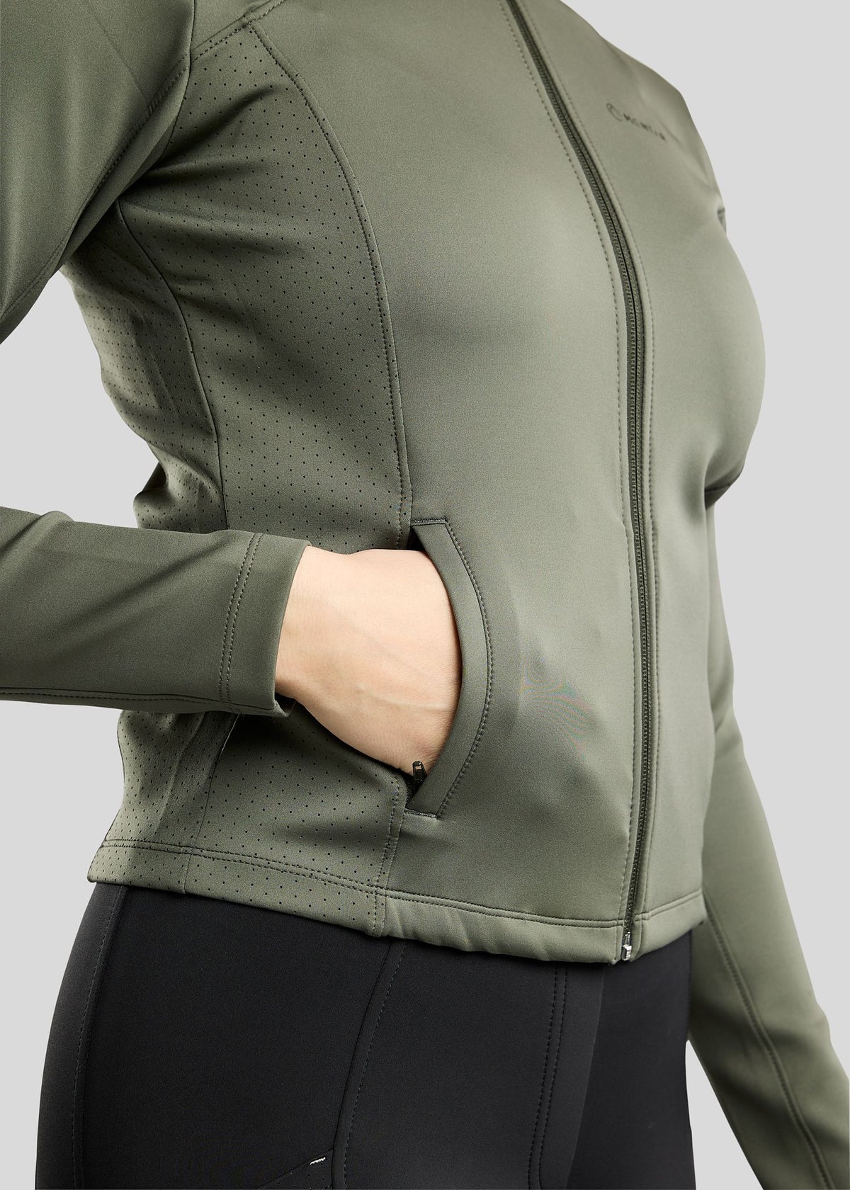 MoZida Chaqueta REFINED con Gun Metal Crystals - Forest Green