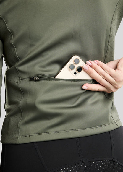 MoZida Chaqueta REFINED con Gun Metal Crystals - Forest Green