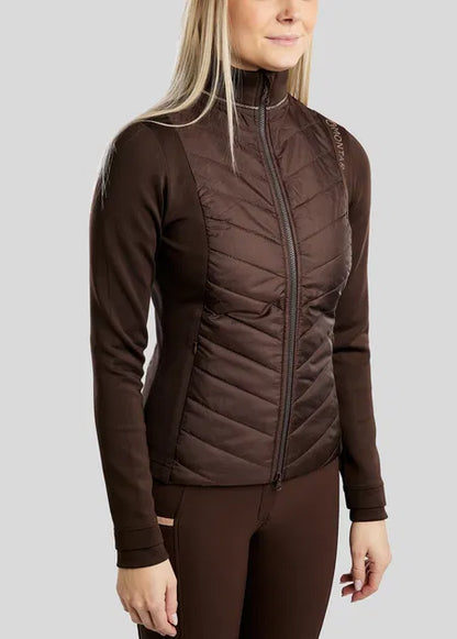 MoMari Chaqueta Hybrid con Rosegold Crystals - Marrón