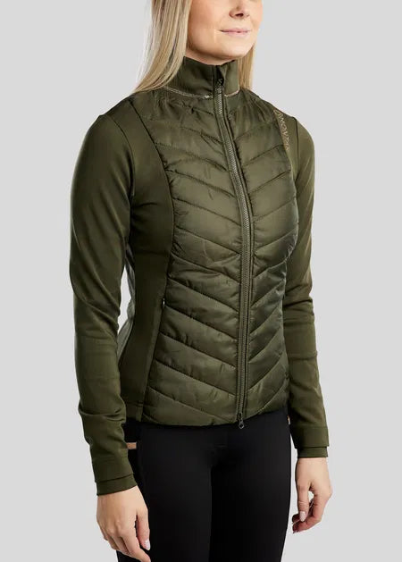 MoMari Chaqueta Hybrid con Rosegold Crystals - Olive
