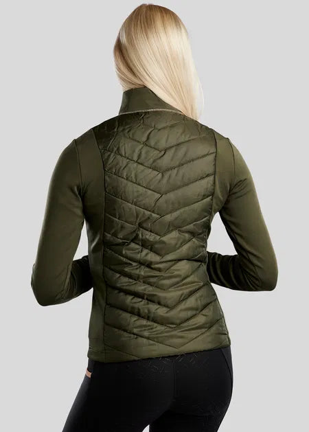 MoMari Chaqueta Hybrid con Rosegold Crystals - Olive