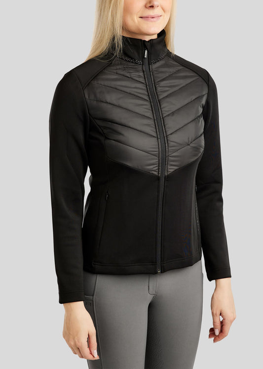 MoFreya chaqueta hibrido con detalles gun metal - Negro