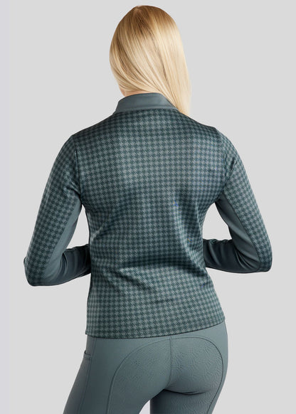 MoHannah chaqueta con pata gallo print - Jade