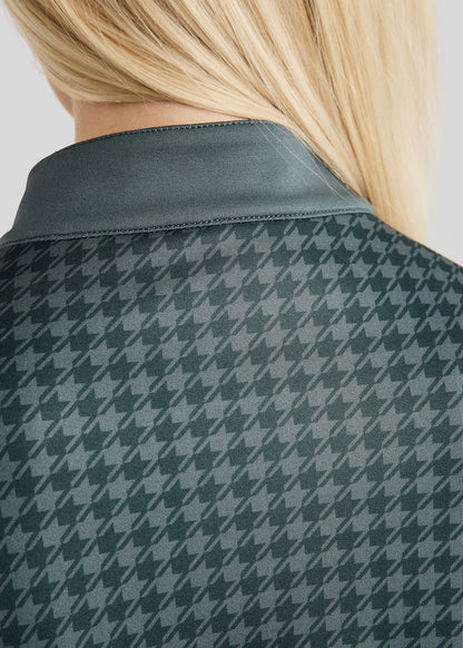 MoHannah chaqueta con pata gallo print - Jade