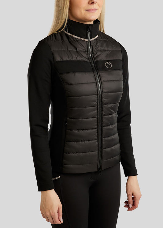 MoLila chaqueta hibrido con detalles Champagne - Negro