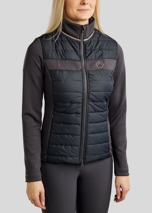MoLila chaqueta hibrido con detalles Champagne - Slate Grey
