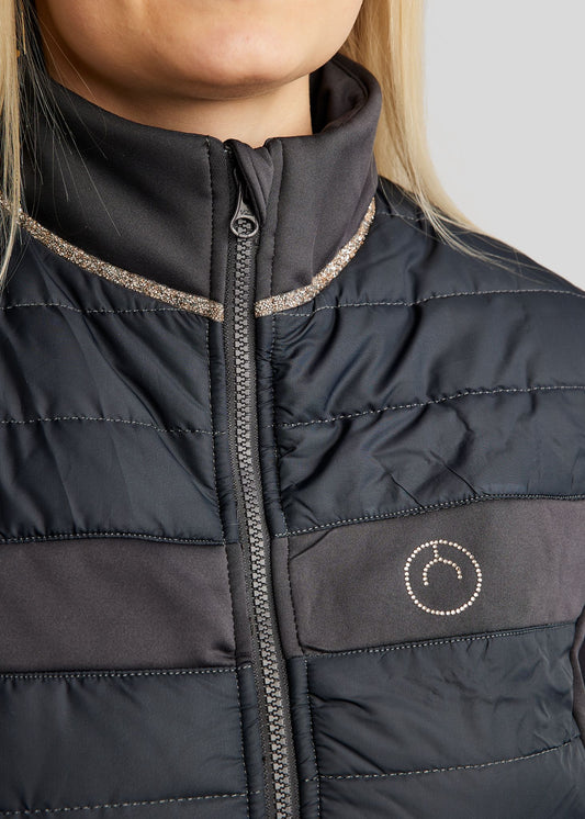 MoLila chaqueta hibrido con detalles Champagne - Slate Grey