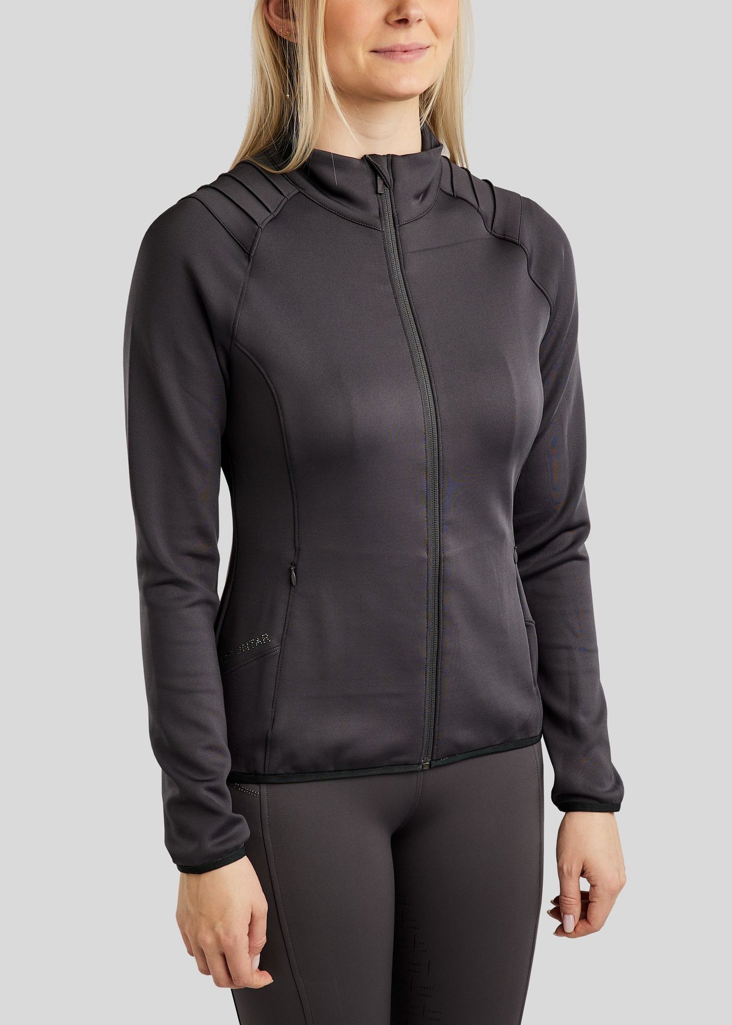 MoPearl Chaqueta Montar con Gun Metals Cristals - Slate Grey