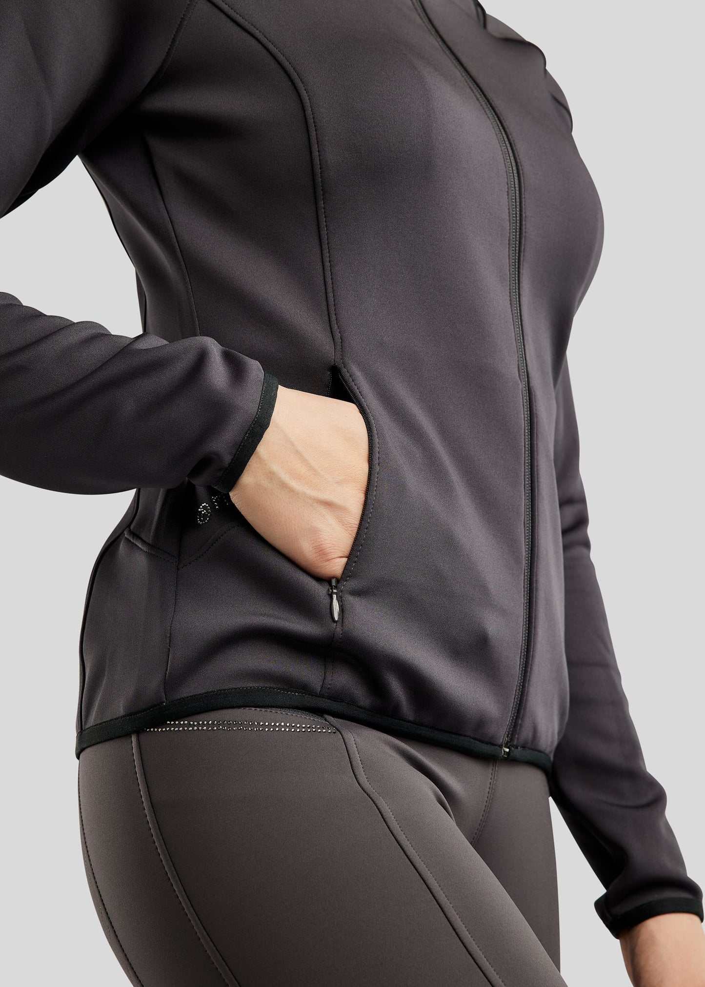 MoPearl Chaqueta Montar con Gun Metals Cristals - Slate Grey