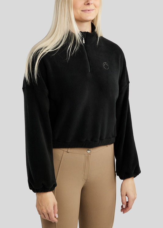 MoEllia Q-Zip Fleece con cristales champagne