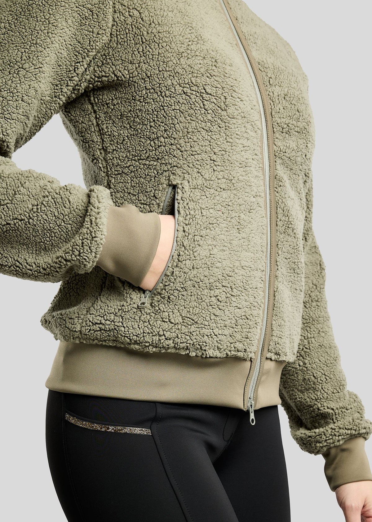 MoEbba Chaqueta Teddy Golden Quartz - Dusty Green