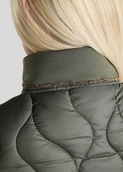 MoVeronica Chaqueta Híbrida Montar con detalles Golden Quartz - Forest Green