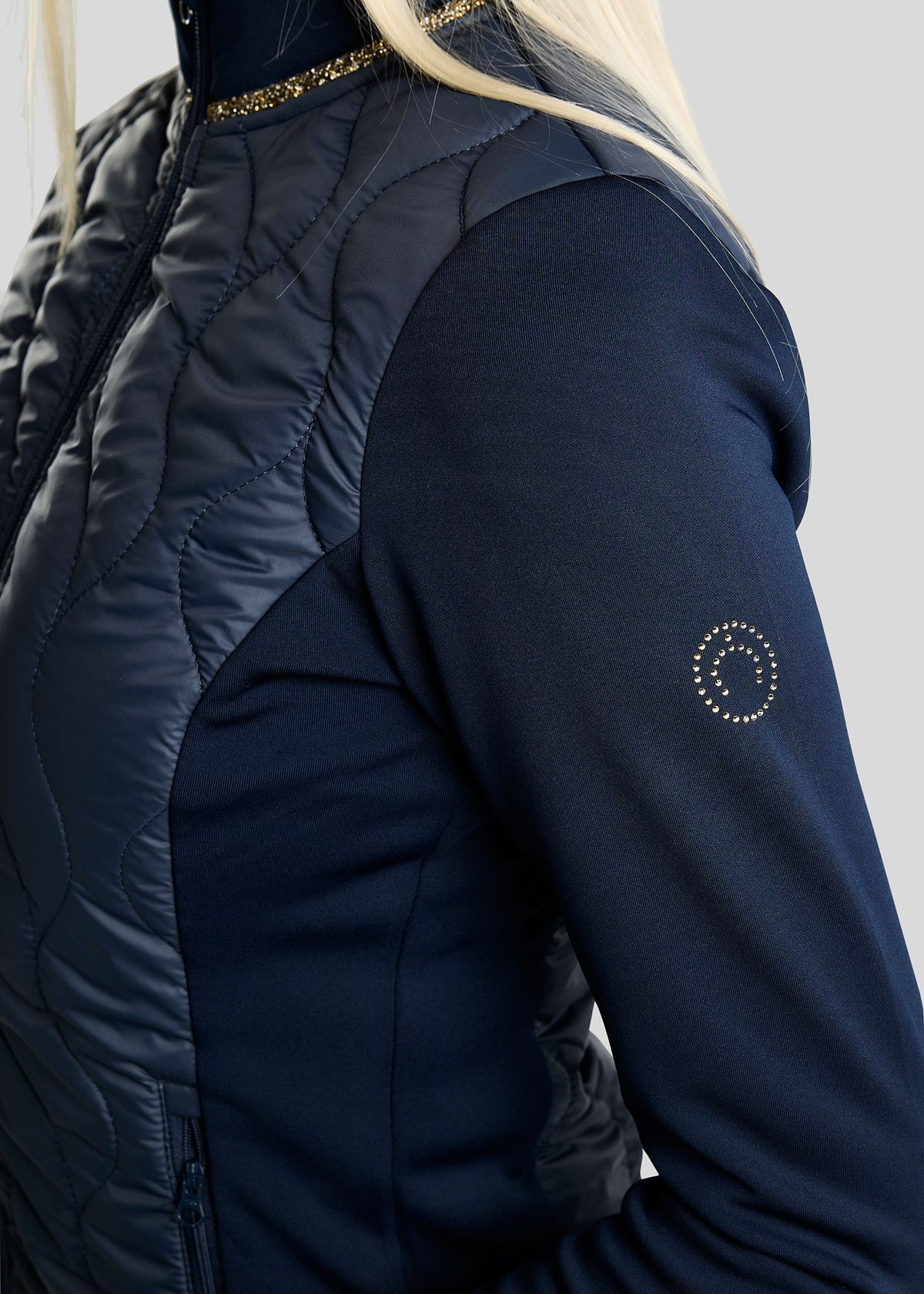 MoVeronica Chaqueta Híbrida Montar con detalles Golden Quartz - Navy