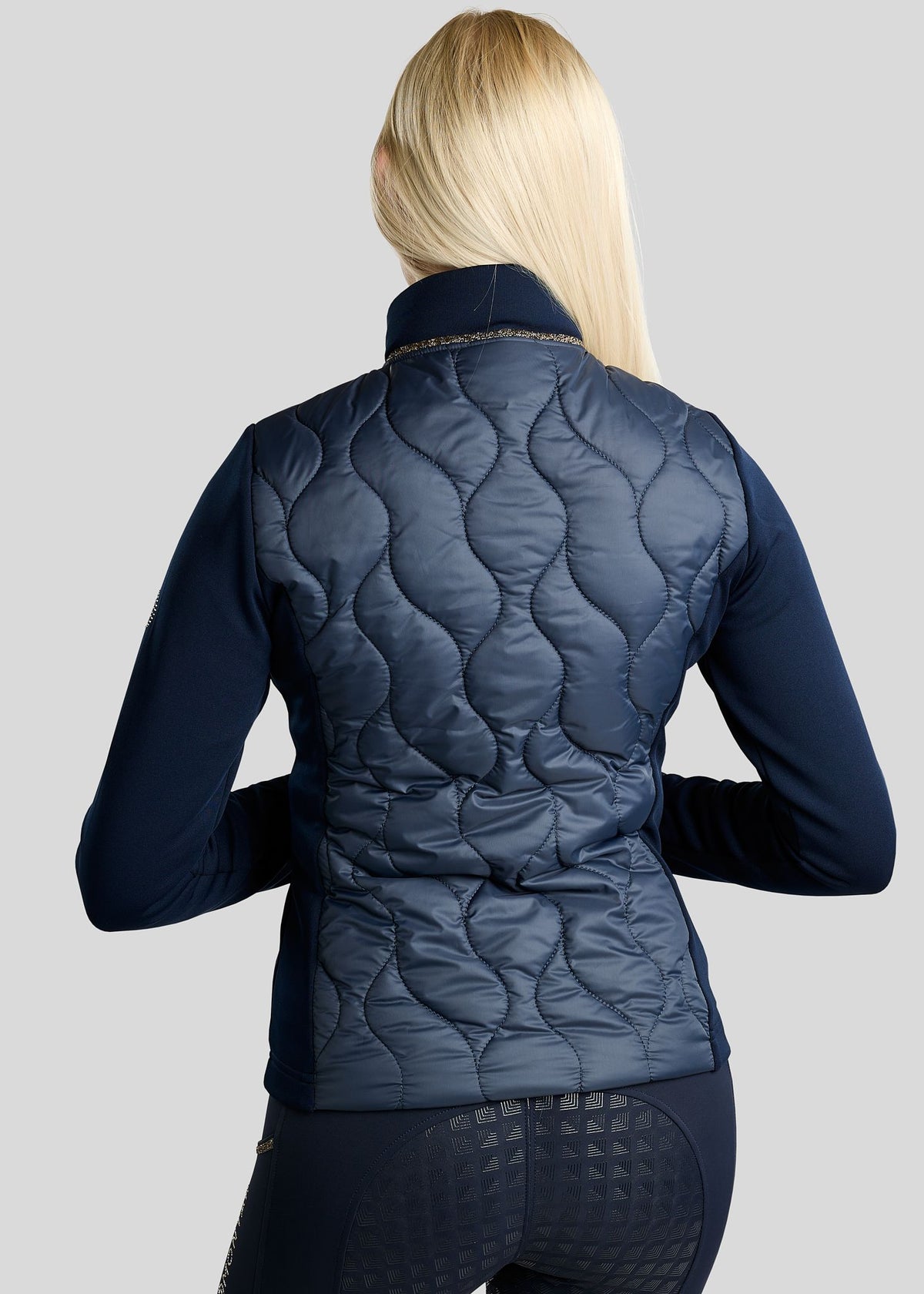 MoVeronica Chaqueta Híbrida Montar con detalles Golden Quartz - Navy