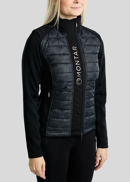 MoLeia Chaqueta Híbrida Montar diseño Ternet Lumber Check - Negro