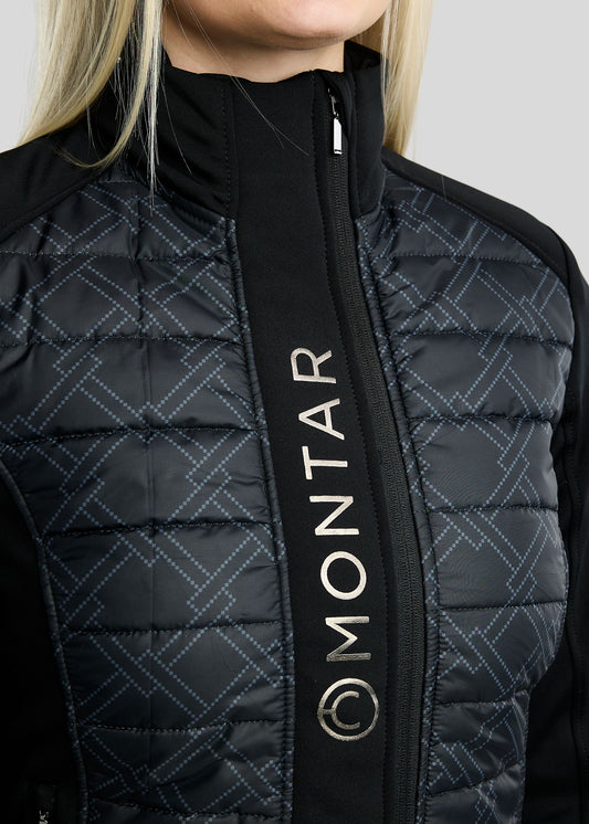 MoLeia Chaqueta Híbrida Montar diseño Ternet Lumber Check - Negro