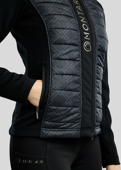 MoLeia Chaqueta Híbrida Montar diseño Ternet Lumber Check - Negro