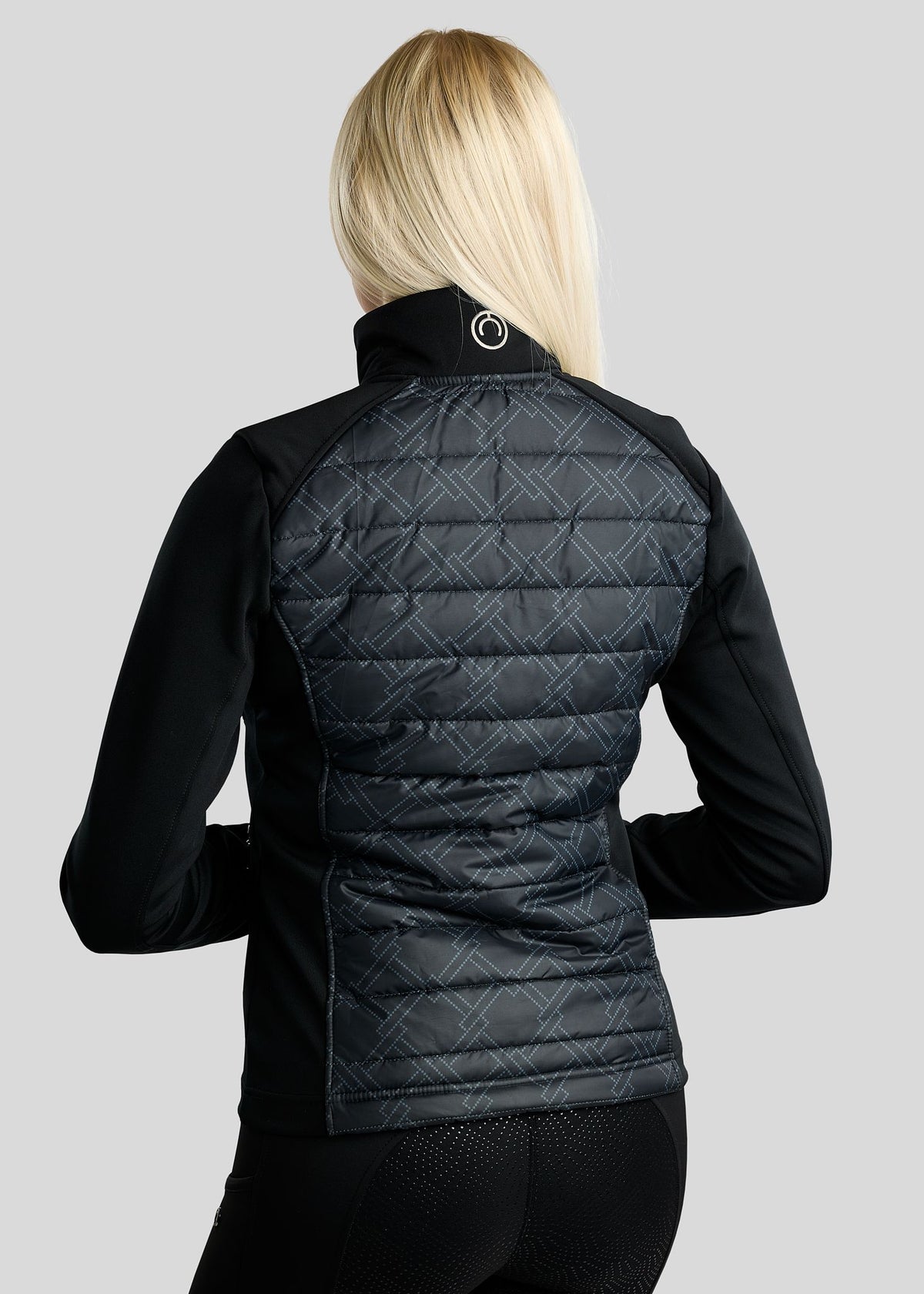 MoLeia Chaqueta Híbrida Montar diseño Ternet Lumber Check - Negro