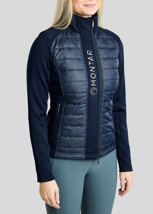MoLeia Chaqueta Híbrida Montar diseño Ternet Lumber Check - Navy