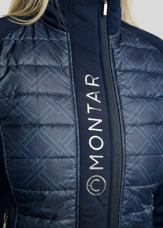 MoLeia Chaqueta Híbrida Montar diseño Ternet Lumber Check - Navy