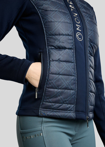 MoLeia Chaqueta Híbrida Montar diseño Ternet Lumber Check - Navy
